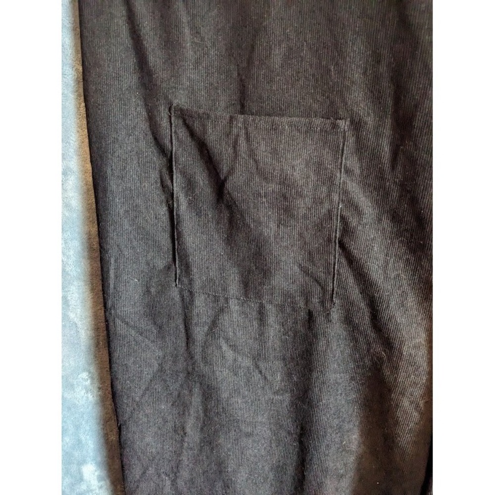 Arula Women Corduroy Overalls Size B Black Wide Leg Romper Jumpsuit Artsy Boho - Picture 4 of 13